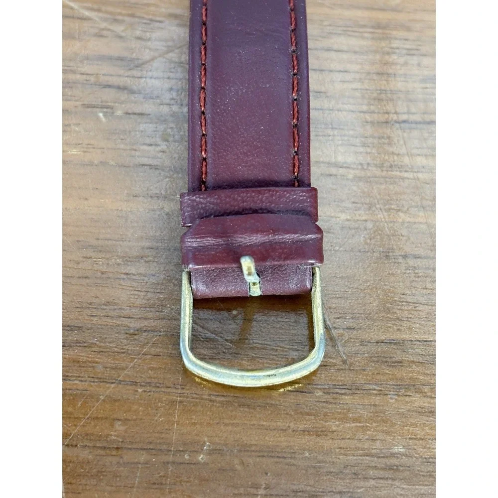 Vintage Jules Jurgensen Watch⭐️Ref 5618⭐️Gold Tone Swiss Movement Leather Strap
